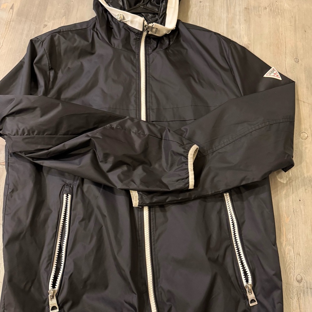 Guess Men's Black Hooded Jacket